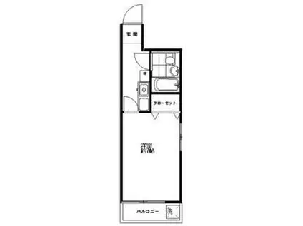 オーク・ライヴ(1K/4階)の間取り写真