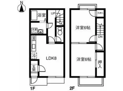 ＤＵＰＬＥＸ　国王１０Ｂ(2LDK)の間取り写真