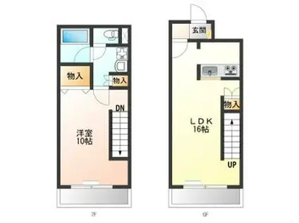 ロイヤル金信Ⅳ(1LDK/6階)の間取り写真