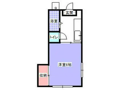 ジュネスあいふる(1K/1階)の間取り写真