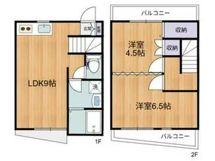 せせらぎ夏秋（かしゅう）(2LDK)の間取り写真