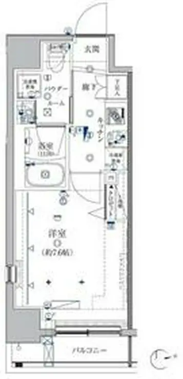 クレイシア芝浦ウォーターフロント 6階階 間取り