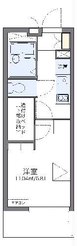 レオパレスフラックス(1K/2階)の間取り写真