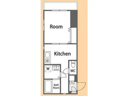 コーポナデシコⅡ(1K/1階)の間取り写真