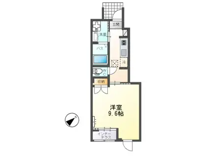 スターテラスⅡ下岡本町アパート(1K/1階)の間取り写真