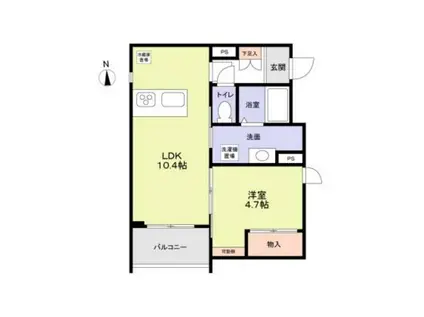 FORESTMAISON堀川御池(1LDK/1階)の間取り写真