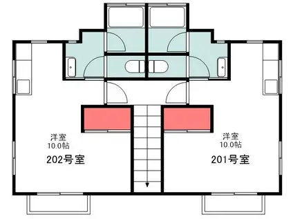 陽だまりとRU FINA(ワンルーム/2階)の間取り写真