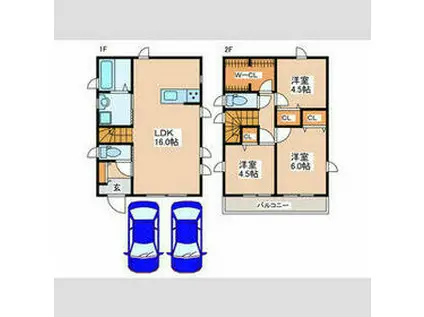 西武鉄道拝島線 武蔵砂川駅 徒歩19分 2階建 築1年(3LDK)の間取り写真