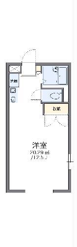 レオパレス西之川(1K/1階)の間取り写真