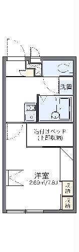 レオパレストゥモロー(1K/1階)の間取り写真