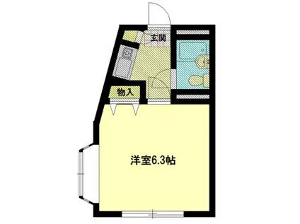 デュークガーデン大船Ⅲ(1K/2階)の間取り写真