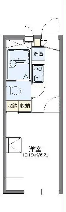 レオパレスメルベーユ タカノ 2階階 間取り