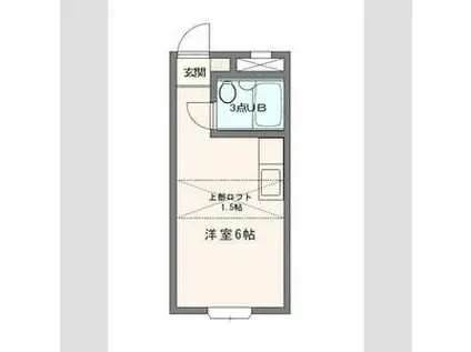 ベルピア六実1-1(1K/1階)の間取り写真