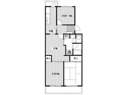 シーブリーズ金沢(3LDK/2階)の間取り写真