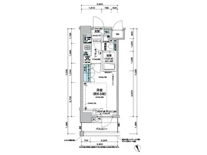 レジディア蒲田Ⅴ(1K/9階)の間取り写真