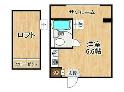 REDEAL成増(ワンルーム/1階)の間取り写真