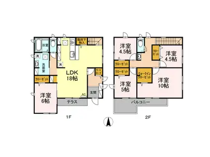 つくばエクスプレス 六町駅 徒歩9分 2階建 築9年(4LDK)の間取り写真