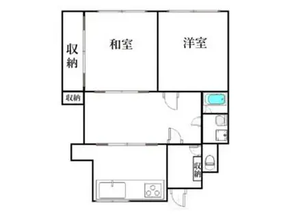 栄マンション(2LDK/3階)の間取り写真