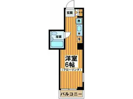 REマンション(ワンルーム/3階)の間取り写真
