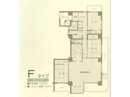 ロイヤル東海川原町(3LDK/8階)の間取り写真