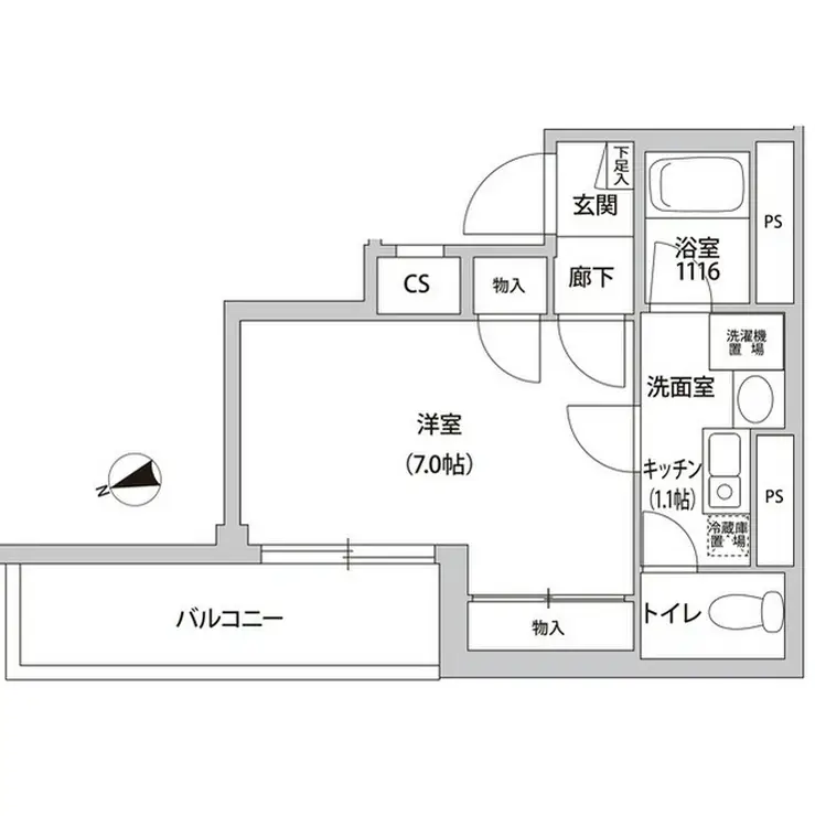 コンフォート東麻布 5階階 間取り
