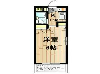 サンパレス古河A館(1K/4階)の間取り写真