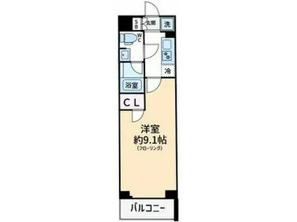 スカイコートパレス小竹向原(1K/1階)の間取り写真