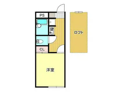 BELLEVUEⅡ(1SK/1階)の間取り写真