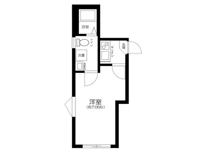 レジデンス青井(1K/3階)の間取り写真