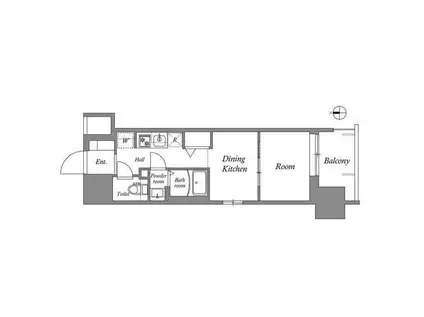 オーパスホームズ川口(1DK/14階)の間取り写真