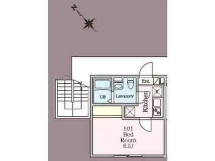 マックスメゾン上大岡(1K/1階)の間取り写真