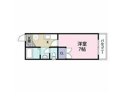 ユージックス伝馬(1K/3階)の間取り写真