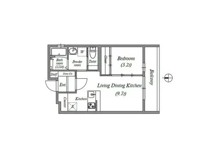 アドバンス京都リエートⅡ(1LDK/3階)の間取り写真