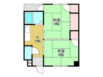 コーポラス大塚(2K/2階)の間取り写真