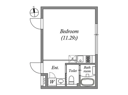 ALERO高円寺南(ワンルーム/4階)の間取り写真