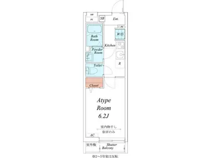 リブリ・ボヌールⅠ(1K/1階)の間取り写真