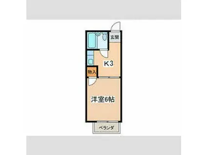 エースコーポ(1K/1階)の間取り写真