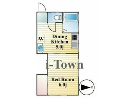 ベルメゾン菊地(1K/2階)の間取り写真