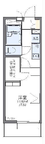レオパレスユーザン(1K/4階)の間取り写真