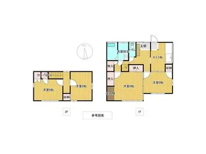 日光線 鹿沼駅 徒歩12分 2階建 築40年(4DK)の間取り写真