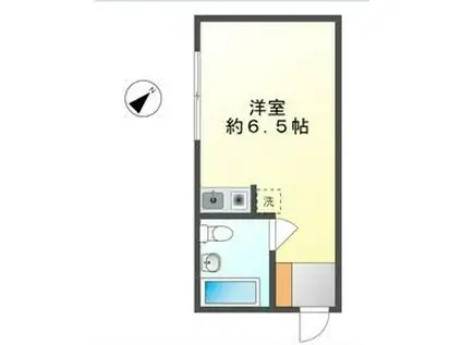 マンション中里(ワンルーム/1階)の間取り写真