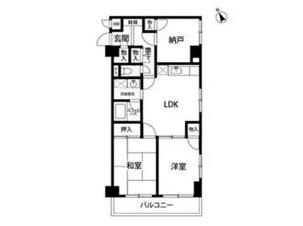 上池台コータスⅡ(3LDK/4階)の間取り写真