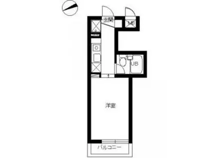 スカイコート横浜富岡(ワンルーム/4階)の間取り写真