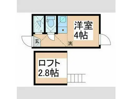 フェリスポニー(ワンルーム/1階)の間取り写真