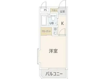 メゾン菊野台(1K/1階)の間取り写真