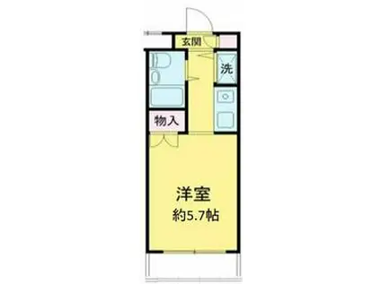 ジョイフル浦和(ワンルーム/4階)の間取り写真