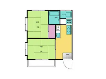 小川アパート(2K/2階)の間取り写真