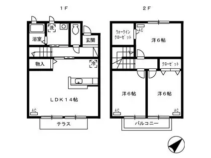 ガーデンハウス 胡麻川原(3LDK)の間取り写真