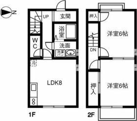 アクセスＮＩＳＨＩＭＡＣＨＩ　Ａ(2LDK)の間取り写真
