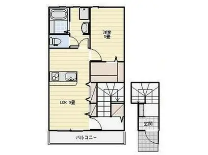 LOTUS三ケ日(1LDK/2階)の間取り写真